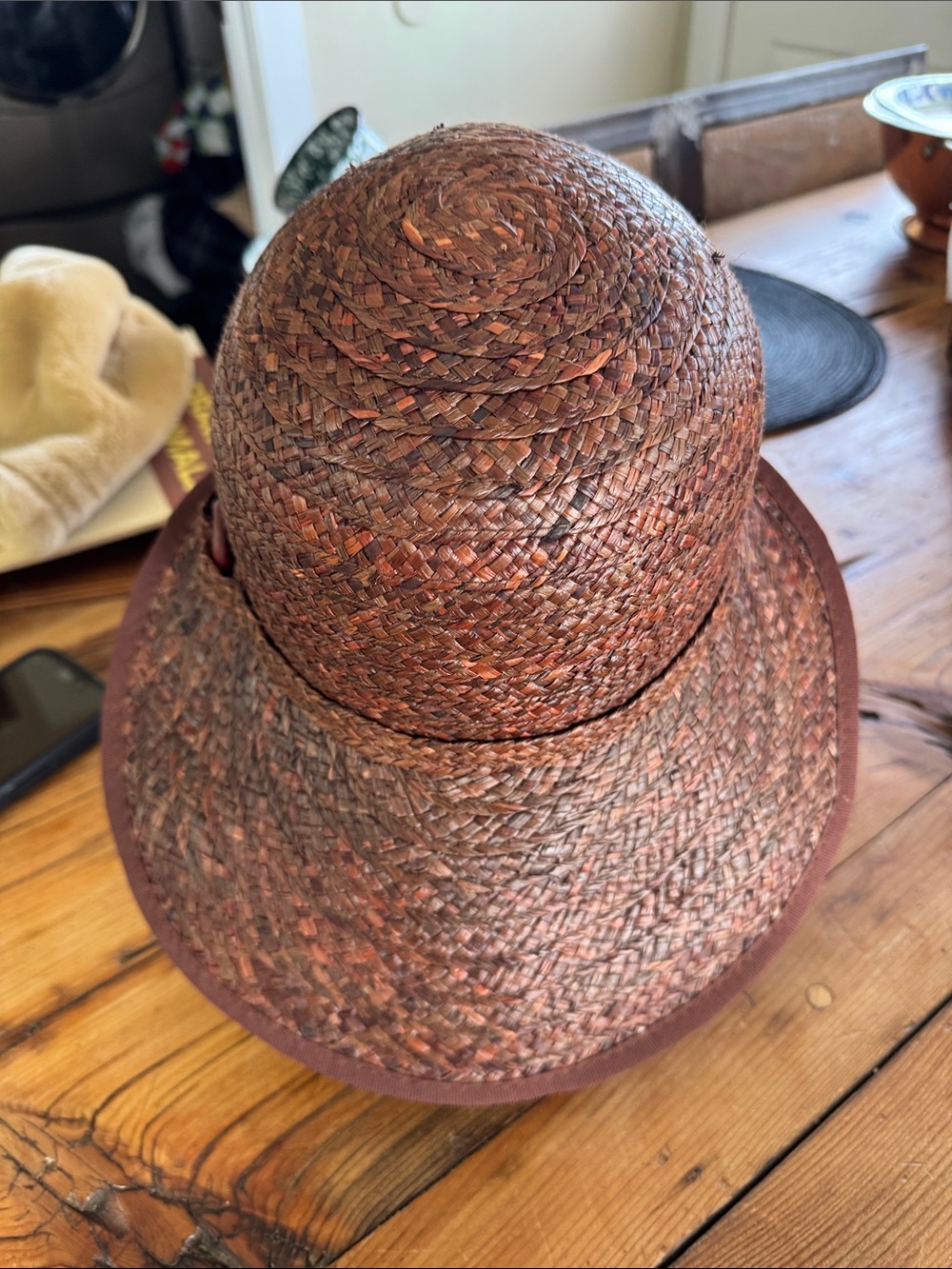 Liz Claiborne Brown Woven Straw Sun Hat